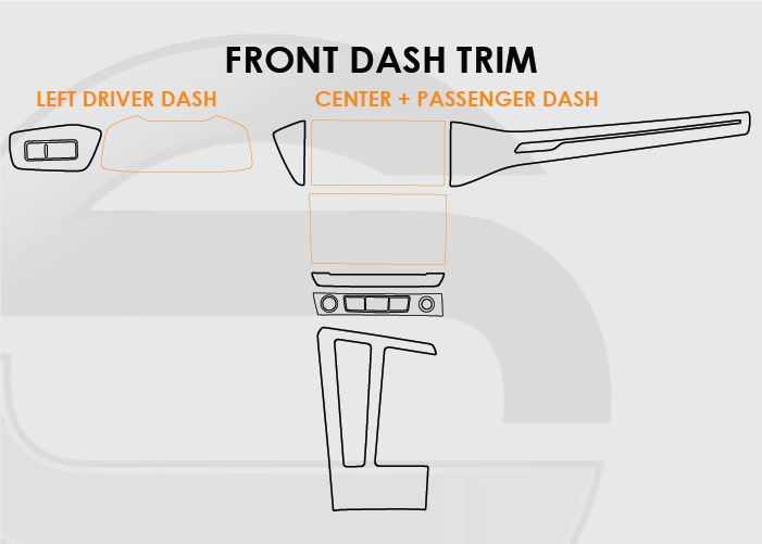 2019-25 Audi A6 Screen ProTech Kit Front Dash Trim Center Console
