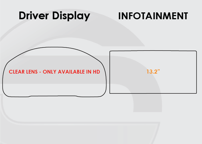 2023-2025 Ford Escape Screen ProTech Kit Digital Driver Display 13.2" Infotainment. Enhances screen clarity by resisting scratches and reducing fingerprint smears.