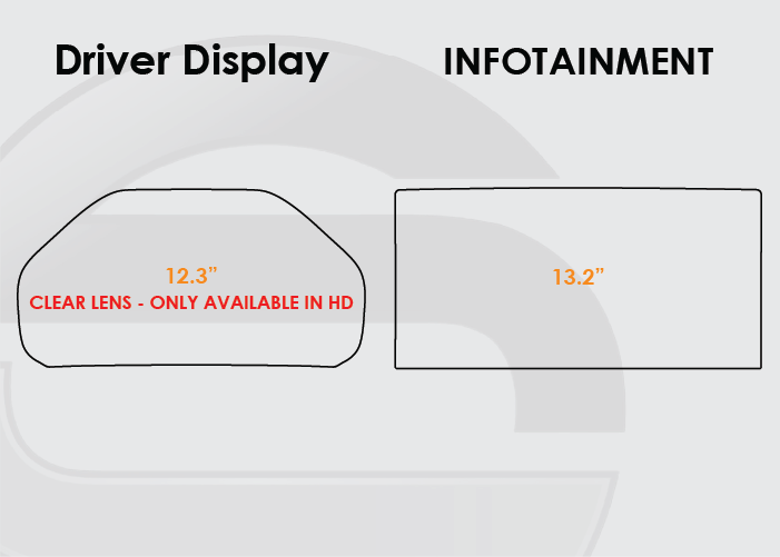 2025-2026 Ford Explorer Screen ProTech Kit 12.3in Driver Display 13.2in Infotainment. Protects against everyday scratches and reduces fingerprint buildup on screens.