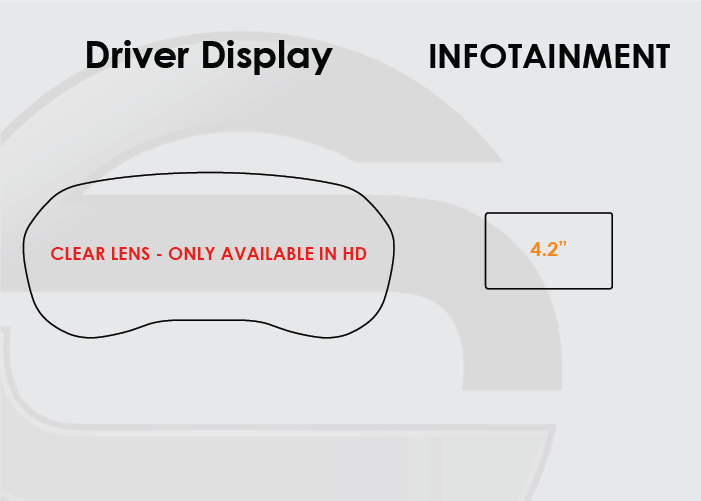 2019-2023 Ford Ranger Screen ProTech Kit Driver Display 4.2in Infotainment. Helps keep screens scratch-resistant with fewer fingerprints and smudges.