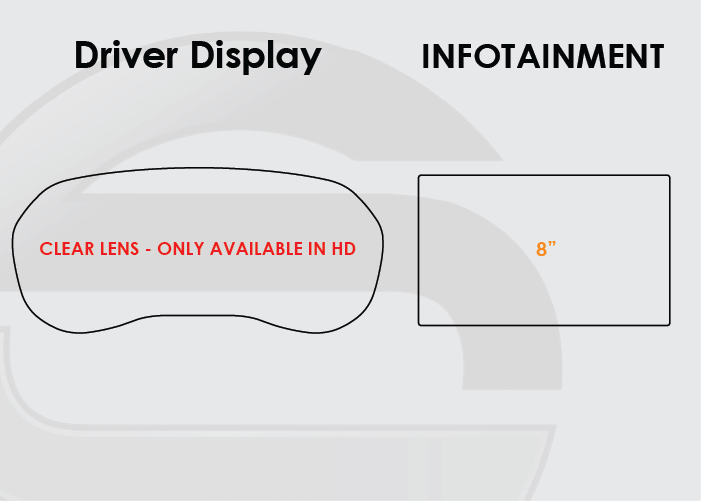 2019-2023 Ford Ranger Screen ProTech Kit Driver Display 8in Infotainment. Designed to resist scratching and lessen fingerprint marks on your screens.