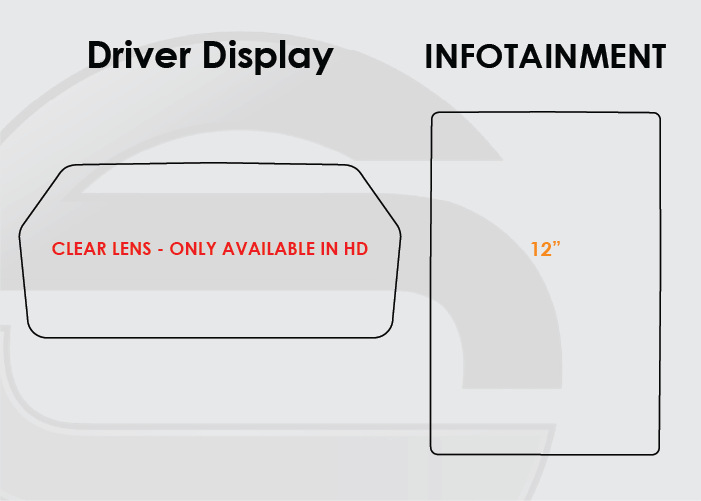 2024-2026 Ford Ranger Screen ProTech Kit Driver Display 12in Infotainment. Keeps your screens clearer by resisting scratches and minimizing fingerprints and smudges.