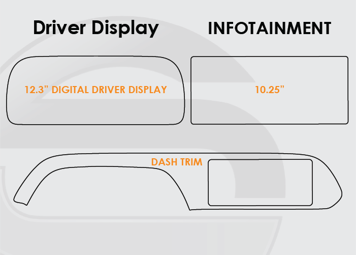 2020-2022 Hyundai Palisade Screen ProTech Kit 12.3" Digital Driver Display 10.25in Infotainment Dash Trim