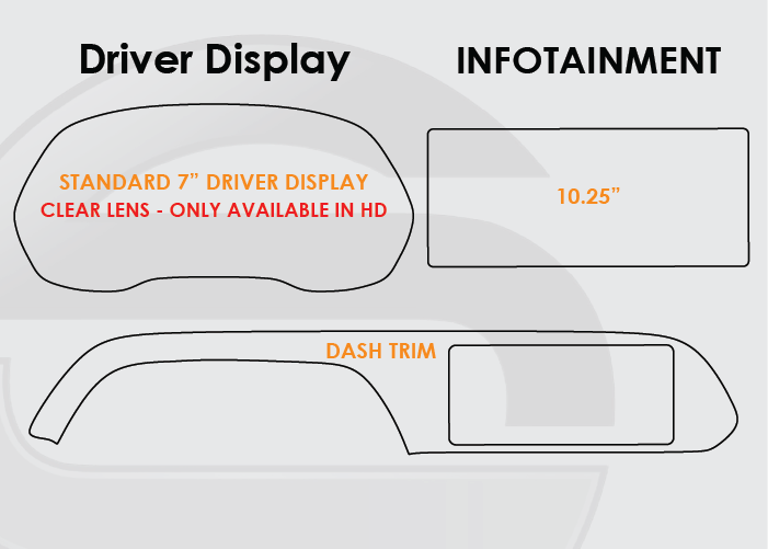 2020-2022 Hyundai Palisade Screen ProTech Kit Standard Driver Display 10.25in Infotainment Dash Trim