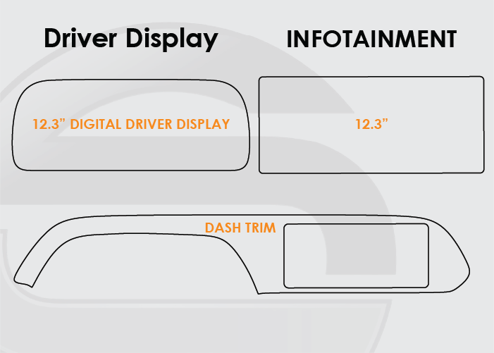 2023-2025 Hyundai Palisade Screen ProTech Kit 12.3" Digital Driver Display 12.3in Infotainment Dash Trim