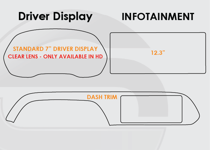 2023-2025 Hyundai Palisade Screen ProTech Kit Standard Driver Display 12.3in Infotainment Dash Trim