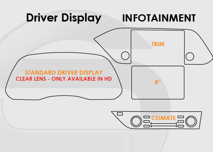 2020-2023 Hyundai Sonata Screen ProTech Kit Standard Driver Display 8in Infotainment Trim Climate