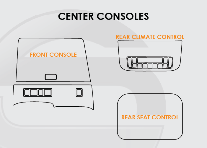 2025-2026 Infiniti QX80 Screen ProTech Kit Front Center Consolel, Rear Climate Control and Rear Seat Control. Screen Protectors to. Keeps your screens clearer by resisting scratches and minimizing fingerprints and smudges.