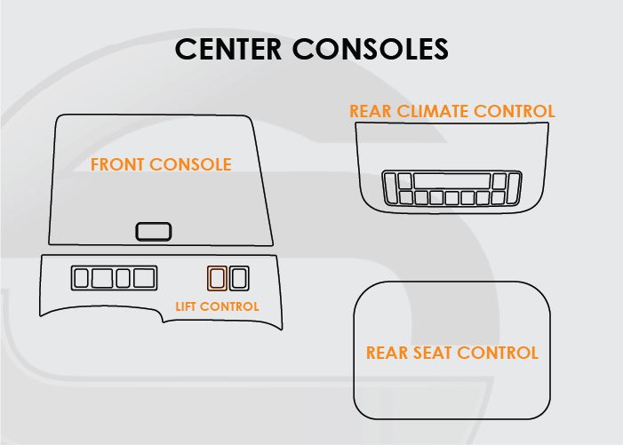 2025-2026 Infiniti QX80 Screen ProTech Kit Front Center Console with Lift Control, Rear Climate Control and Rear Seat Control. Screen Protectors to. Keeps your screens clearer by resisting scratches and minimizing fingerprints and smudges.