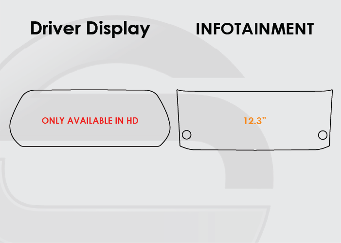2026 Jeep Grand Cherokee Screen ProTech Kit 12.3" Infotainment. Anti-scratch screen protector film helps maintain clean, clear infotainment and driver displays.