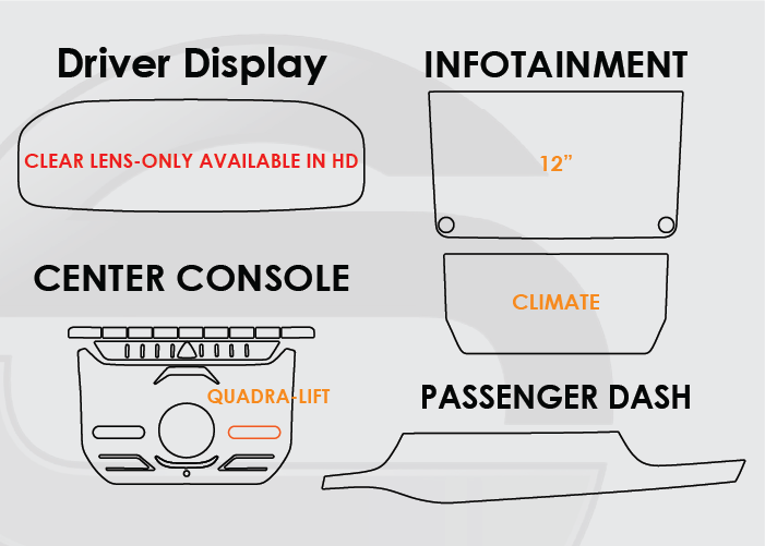 2022-2026 Grand Wagoneer Screen ProTech Kit Driver Display Infotainment Climate Center Console Passenger Dash. Adds a durable barrier to resist scratches and reduce fingerprints on your screens.