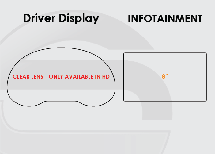 2010-2021 Lexus GX Screen ProTech Kit Driver Display 8in Infotainment. Enhances screen clarity by resisting scratches and reducing fingerprint smears.