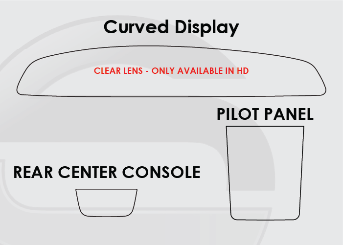 2022-2025 Lucid Air Screen ProTech Kit Curved Display Glass Cockpit Pilot Panel and Rear Center Console