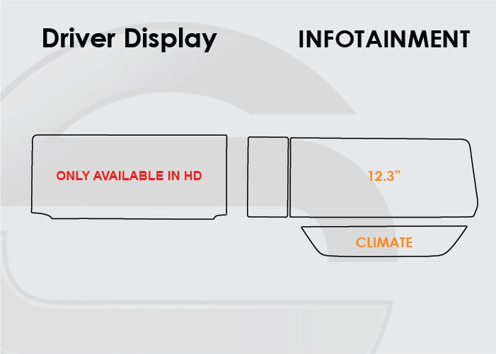 2025 Nissan Kicks Screen ProTech Kit Driver Display 12.3in Infotainment Climate. Designed to resist scratching and lessen fingerprint marks on your screens.