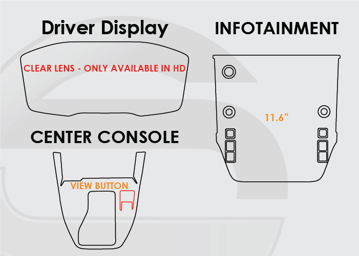 2020-2025 Subaru Outback Screen ProTech Kit Driver Display 11.6in Infotainment Center Console View Button. Protects against everyday scratches and reduces fingerprint buildup on screens.