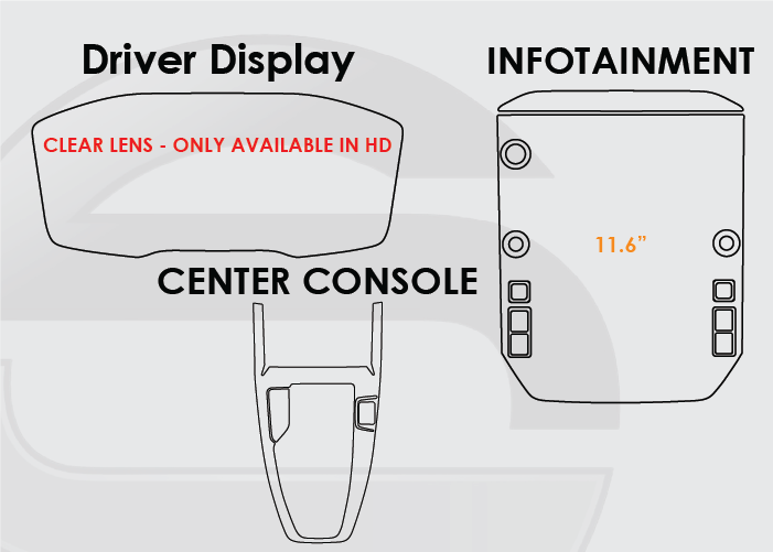 2022-2025 Subaru WRX Screen ProTech Kit Driver Display 11.6in Infotainment Center Console
