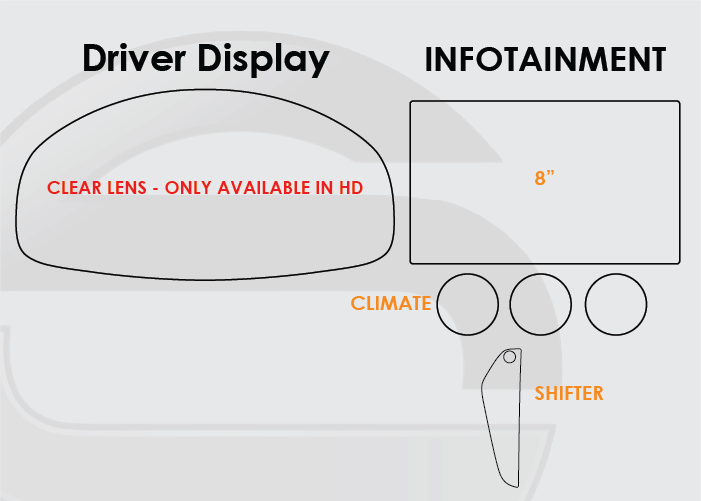 2022-2025 Toyota GR86 Screen ProTech Kit Driver Display 8in Infotainment Climate Shifter