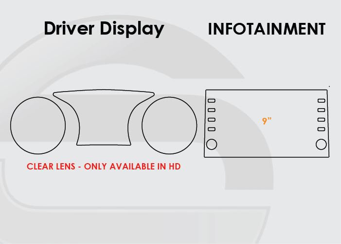 2021-2024 Toyota Camry Screen ProTech Kit Driver Display 9in Infotainment. Enhances screen clarity by resisting scratches and reducing fingerprint smears.