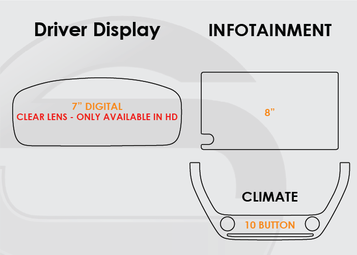 2025 Toyota Corolla Cross 7" Digital Driver Display 8in Infotainment 10 Button Climate Diagram