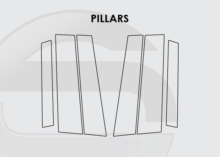 2020-2025 Toyota Highlander Screen ProTech Kit Pillars. Protects against everyday scratches and reduces fingerprint buildup on screens.