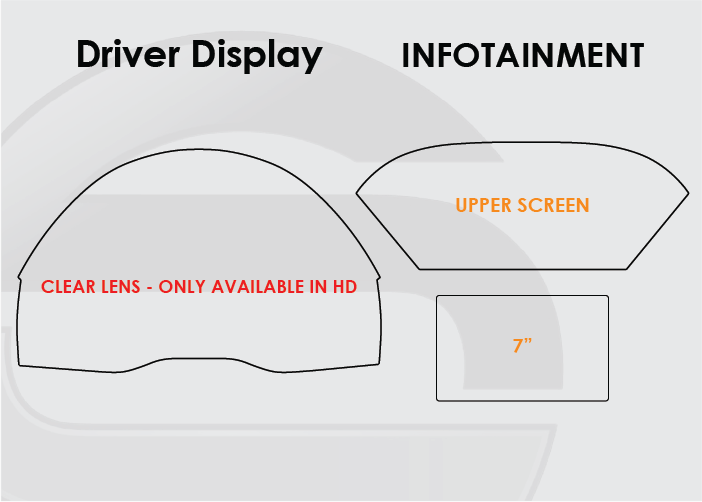 2014-2020 Acura RLX Driver Display and Upper Screen and 7 inch Infotainment