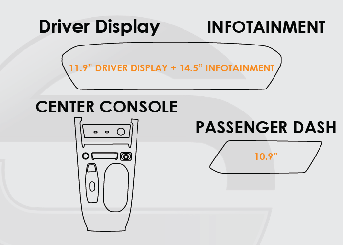 2026 Audi A6 Screen ProTech Kit Infotainment Driver Display Center Console and passenger dash. Helps keep screens scratch-resistant with fewer fingerprints and smudges.