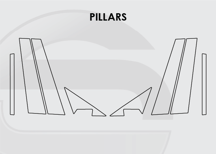 2017-2023 BMW 5 Series Screen ProTech Kit Pillars
