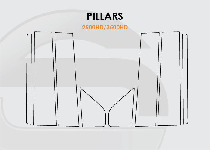 2019-2025 Chevrolet Silverado Screen ProTech Kit HD Pillars