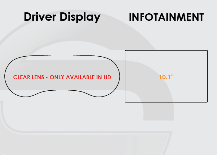 Diagram of 2025 Chrysler Voyager Screen ProTech Kit Driver Display 10.1 inch Infotainment