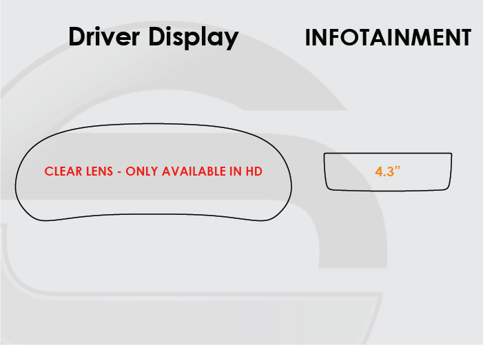 2013-2016 Dodge Dart Screen ProTech Kit Driver Display 4.3in Infotainment