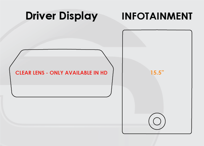 2022-2025 Ford F150 Lightning Screen ProTech Kit Digital Driver Display 15.5in Infotainment