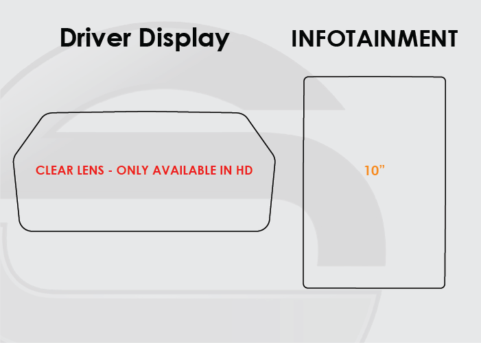 2024-2026 Ford Ranger Screen ProTech Kit Driver Display 10in Infotainment. Keeps your screens clearer by resisting scratches and minimizing fingerprints and smudges.