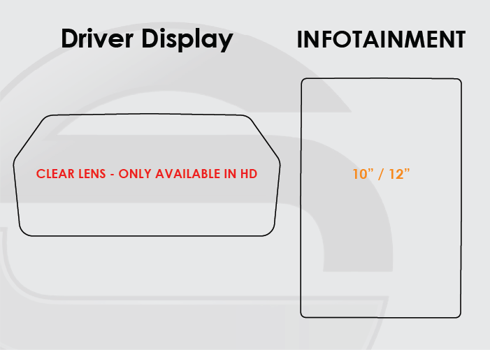 2024-2025 Ford Ranger Screen ProTech Kit Driver Display 10 and 12in Infotainment