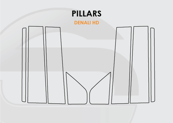 2019-2025 GMC Sierra Screen ProTech Kit Pillars