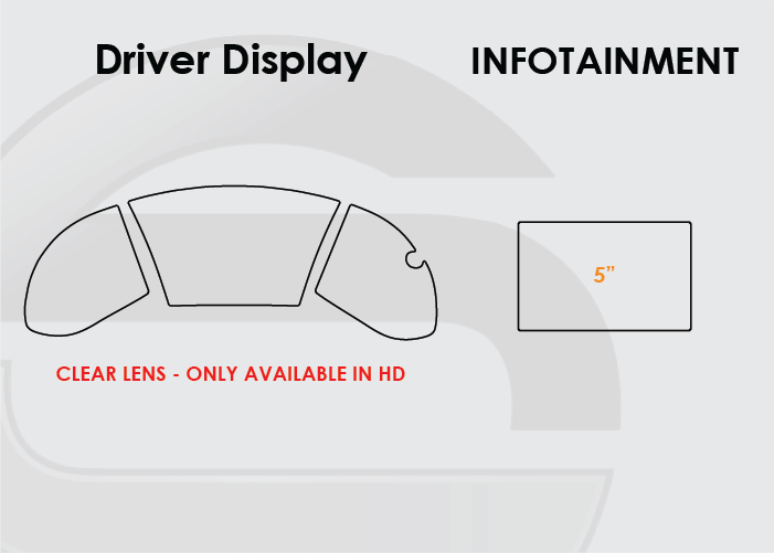 2016-2021 Honda Civic Screen ProTech Kit Driver Display 5in Infotainment