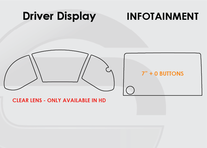 2019-2021 Honda Civic Screen ProTech Kit Driver Display 7in 0 Button Infotainment
