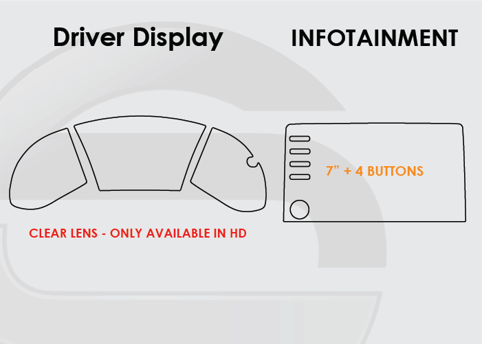 2019-2021 Honda Civic Screen ProTech Kit Driver Display 7in 4 Button Infotainment