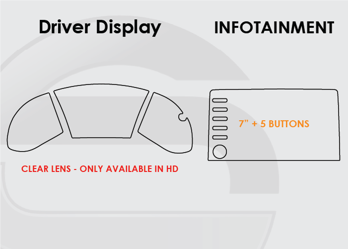 2019-2021 Honda Civic Screen ProTech Kit Driver Display 7in 5 Button Infotainment