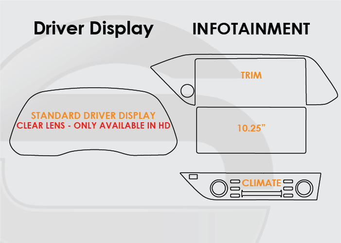 2020-2023 Hyundai Sonata Screen ProTech Kit Standard Driver Display 10.25in Infotainment Trim Climate