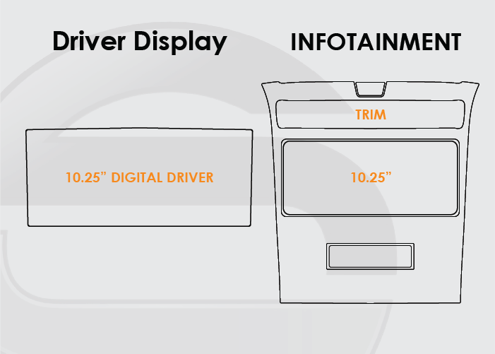 2022-2024 Hyundai Tucson Screen ProTech Kit 10.25in Digital Driver Display 10.25in Infotainment Trim