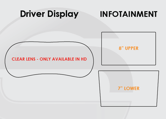 2014-2024 Infiniti Q50 Screen ProTech Kit Driver Display Upper Lower Infotainment