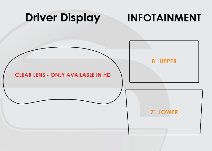 2019-2025 Infiniti QX50 Screen ProTech Kit Driver Display Upper Lower Infotainment