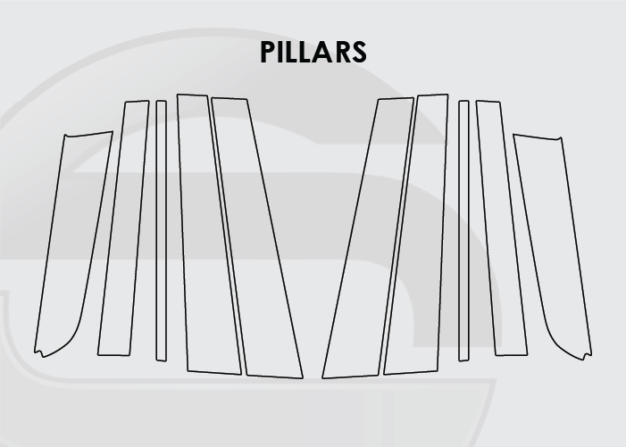 2021-2025 Jeep Grand Cherokee L Screen ProTech Kit Pillars