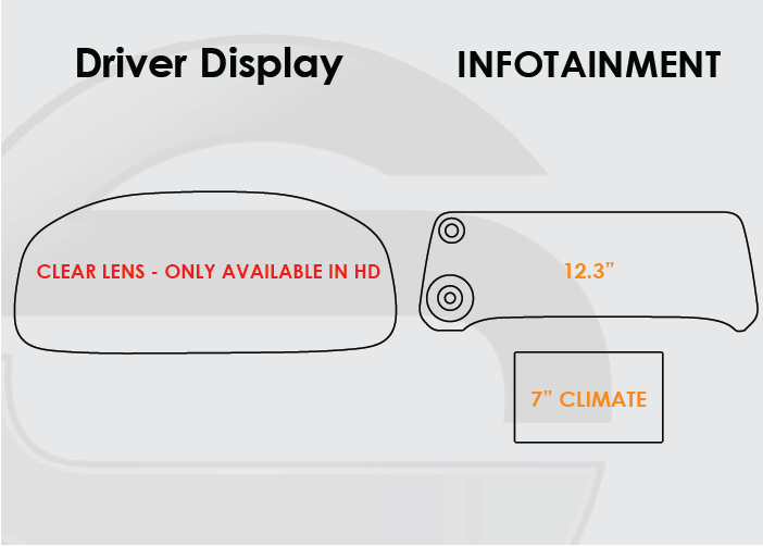 2022-2025 Lexus LX Screen ProTech Kit Driver Display 12.3in Infotainment 7in Climate