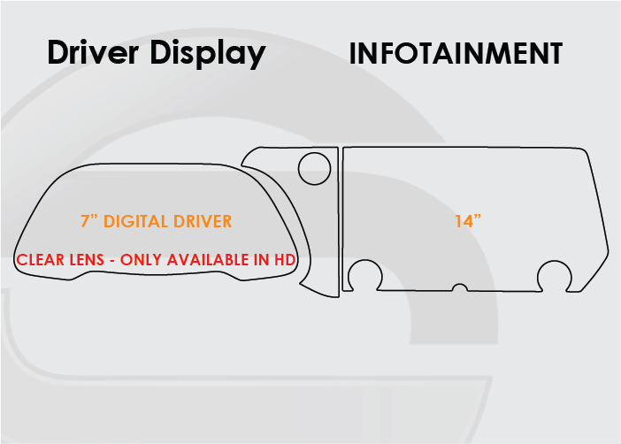2023-2025 Lexus RX Screen ProTech Kit 7in Digital Driver Display 14in Infotainment