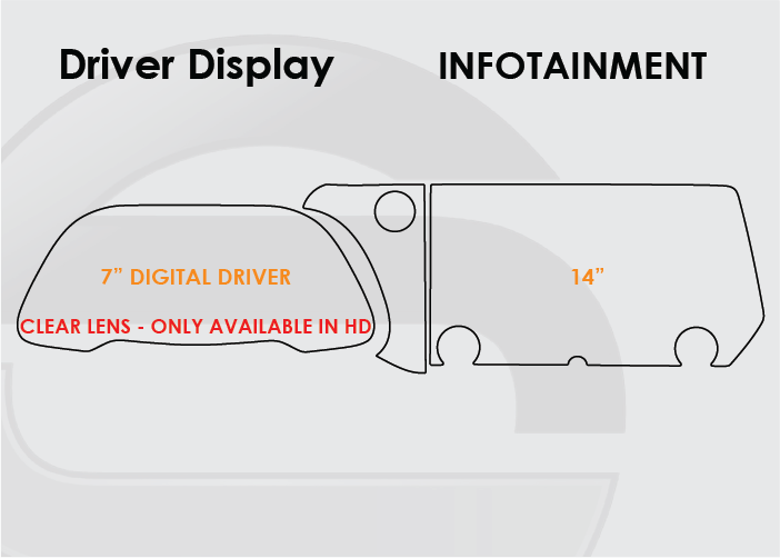 2024-2025 Lexus TX Screen ProTech Kit 7in Digital  Driver Display 14in Infotainment