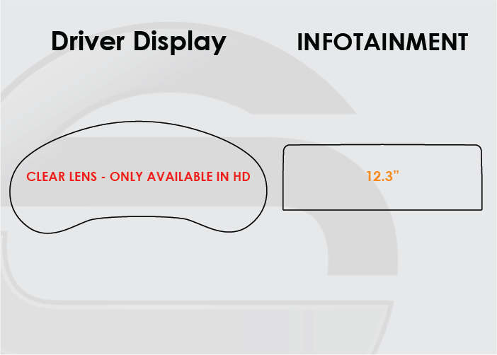 2025-2026 Mazda CX-70 Screen ProTech Kit. Driver Display 12.3" Infotainment. Protect your screens from scratches and resist fingerprints.