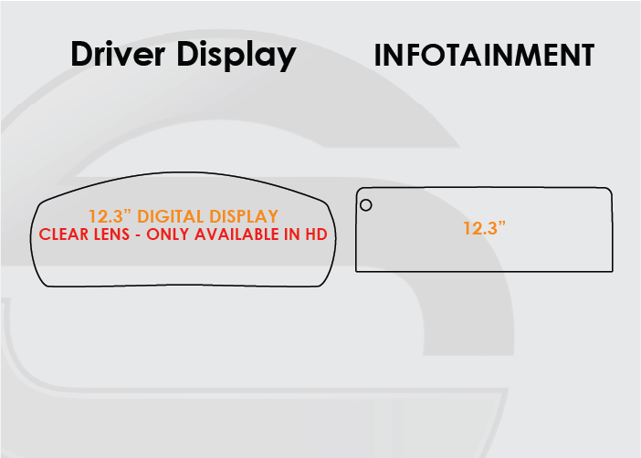 2024-2025 Mazda CX-90 Screen ProTech Kit 12.3in Digital Driver Display 12.3in Infotainment