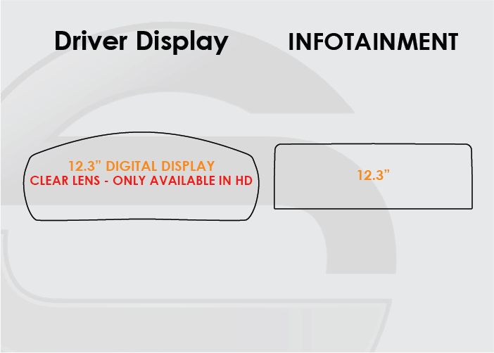 2024-2026 Mazda CX-90 Screen ProTech Kit 12.3in Digital Driver Display 12.3in Infotainment. Keeps your screens clearer by resisting scratches and minimizing fingerprints and smudges.