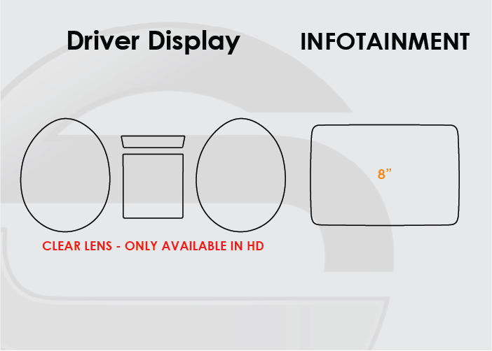 2016-18 Mercedes Benz GLE Screen ProTech Kit Driver Display 8in Infotainment